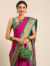 Magenta Paithani saree